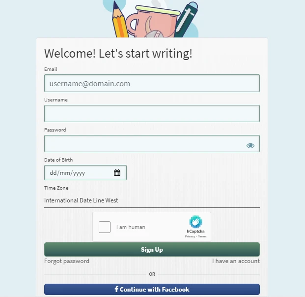 NaNoWriMo Sign Up