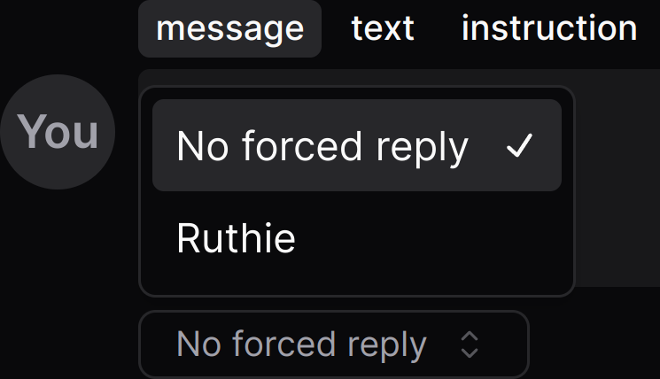 Instruction Input Forced Reply