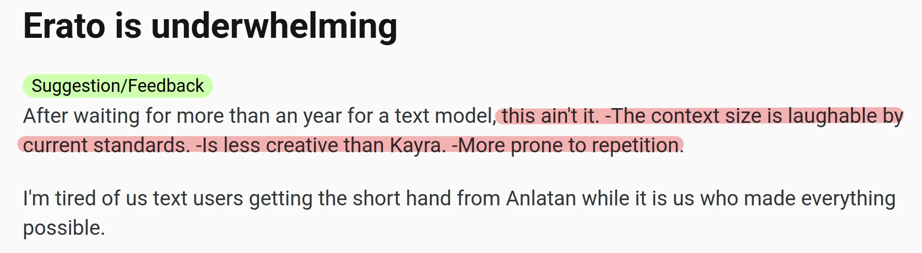 User Review: Disappointed by bad AI and lack of updates.